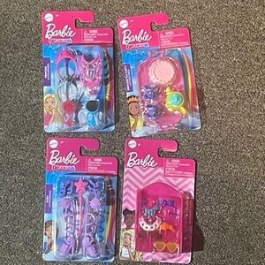 NWOT FOUR BARBIE PACKS OF ACCESSOROES